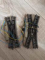 Märklin 2 electrische Engelse wissels, Hobby en Vrije tijd, Modeltreinen | H0, Wisselstroom, Gebruikt, Rails, Ophalen of Verzenden