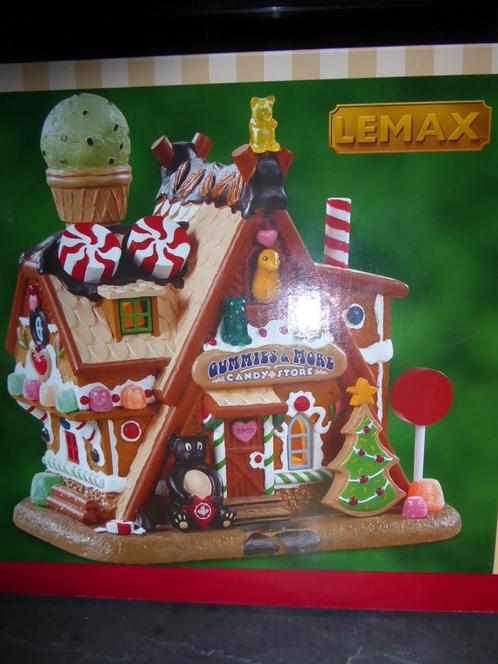 Lemax Kerstdorp Gummy,s more candy store - sugar and spice, Diversen, Kerst, Nieuw, Verzenden
