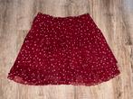 Ambika dames burgundy bordeaux rode sterren rok skirt mt L, Maat 42/44 (L), Ophalen of Verzenden, Zo goed als nieuw, Knielengte