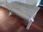 Eetkamertafel in de kleur grijs eiken, Ophalen, Gebruikt, 200 cm of meer, 50 tot 100 cm