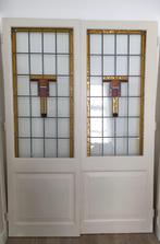 Glas in lood binnendeuren set 2 stuks, Ophalen, Gebruikt, Minder dan 80 cm, Binnendeur