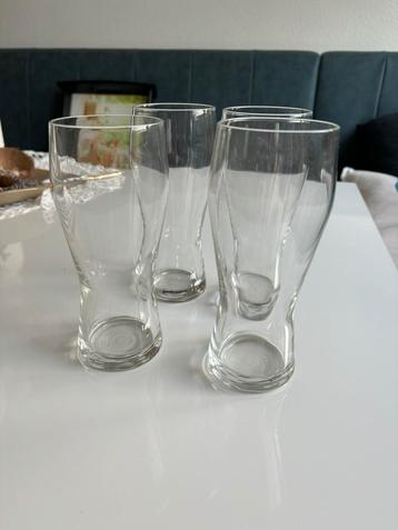 4x Bier frisdrank glazen