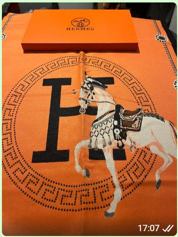 Two hermes shawl different colours, Vintage, Verzenden, Nieuw