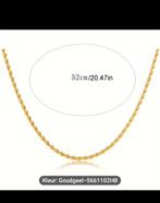 Rope chain heren, Ophalen, Nieuw, Goud, Overige materialen