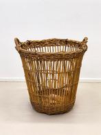 XXL Vintage zeer grote mand riet rotan wilgentenen korf, Ophalen, Gebruikt, Mand, Rond