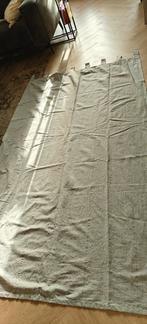 3 grijze gordijnen met lussen, Ophalen of Verzenden, Zo goed als nieuw