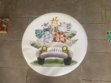 Ronde jungle muursticker (diameter125 cm) - Zie omschrijving beschikbaar voor biedingen