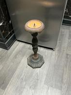 Gietijzeren kaarsenstandaard, Huis en Inrichting, Woonaccessoires | Kandelaars en Kaarsen, Ophalen, Gebruikt, Metaal, Minder dan 25 cm