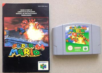 Super Mario 64 voor de Nintendo 64 + boekje beschikbaar voor biedingen