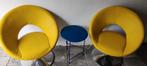 2 moderne draaifauteuil op chrome poot, Ophalen, Gebruikt, Metaal, 50 tot 75 cm