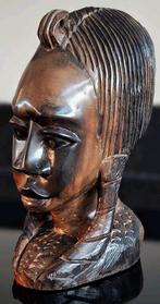 Originele Handgesneden Ebbenhouten Afrikaanse Tribale Vrouw, Ophalen of Verzenden