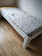 auping auronde 1 persoonsbed bed 90x200 hoge poten, Gebruikt, 90 cm, Eenpersoons, Wit