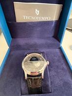 Tecnotempo Moonphase Horloge - Nieuwstaat, Overige merken, Leer, Staal, Polshorloge