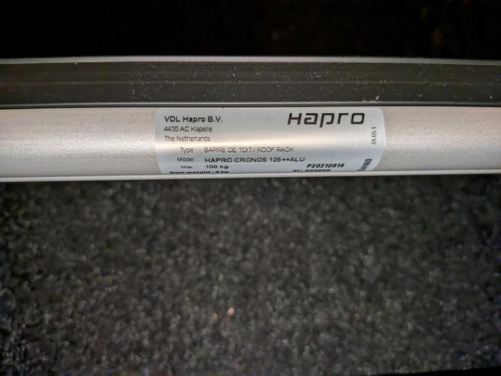 Hapro Cronos 125 Aluminium dakdrager grey, Auto diversen, Dakdragers, Zo goed als nieuw, Ophalen