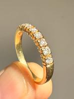Gouden ring met 7 echte natuurlijke VS diamanten! maat 18mm, 18 tot 19, Ophalen of Verzenden, Zo goed als nieuw, Met edelsteen