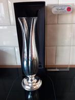 Verzilverde tulpenvaas Quist W-Germany hoogte 23 cm, Gebruikt, Overige kleuren, Ophalen of Verzenden, Glas