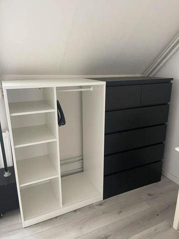 IKEA MALM Ladekast 6 lades, zwartbruin, 80x123 cm beschikbaar voor biedingen