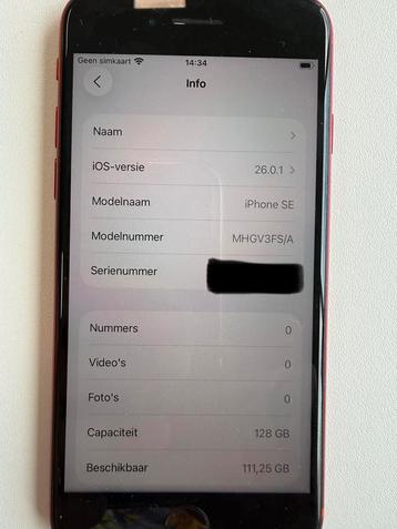 Defecte iPhone SE (2020) - Valt uit beschikbaar voor biedingen