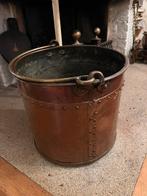 Antieke rood koperen aker emmer, ca. 1850 hoogte 30 dia 34, Antiek en Kunst, Ophalen of Verzenden, Koper