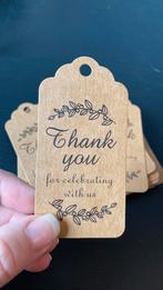 21 cadeau labels - thank you …, Ophalen of Verzenden, Nieuw, Papier of Karton