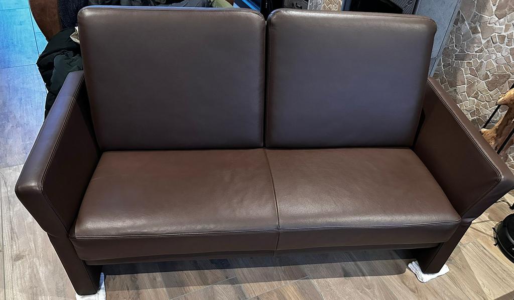 Prominent leren tweepersoonsbank, Huis en Inrichting, Minder dan 75 cm, 150 tot 200 cm, Tweepersoons, Leer