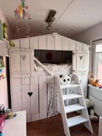 Boomhut bedhuis bed steigerhout, Kinderen en Baby's, Kinderkamer | Stapelbedden en Hoogslapers, Gebruikt, Stapelbed, Ophalen of Verzenden