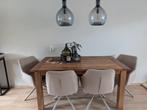 Teak eettafel en salontafels, Huis en Inrichting, Tafels | Eettafels, Ophalen, 50 tot 100 cm, Zo goed als nieuw, 150 tot 200 cm