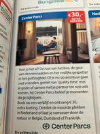 30 euro extra korting bij Centerparcs, Drie personen of meer, Kortingsbon, Bungalowpark