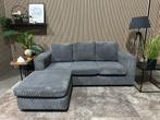 “GRATIS LEVERING” Antraciet Ribstof Hoekbank! 190x160, 150 tot 200 cm, Hoekbank, Driepersoons, 75 tot 100 cm