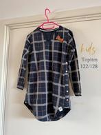 Meisjes jurkje Topitm geruit donker blauw jurkje 122, Meisje, Ophalen of Verzenden, Zo goed als nieuw, Jurk of Rok
