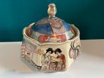 Bijzondere handbeschilderde oude Meij satsuma cookie jar, Ophalen of Verzenden