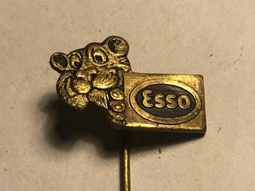 Metalen ESSO EEN TIJGER IN JE TANK Speld (Zwart/Messingkl.). beschikbaar voor biedingen