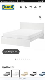 Ikea MALM bedonderstel 160x200, wit, Ophalen, Gebruikt, Wit, Tweepersoons