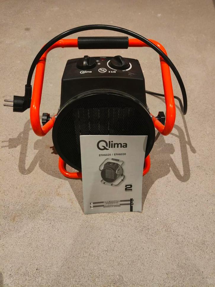 Qlima Elektrische Ventilatorkachel 3kW, Huis en Inrichting, Kachels, Gebruikt, Vrijstaand, Overige soorten, Elektrisch, Ophalen