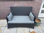 Tuinbankje met kussen - Wicker, Ophalen, Zo goed als nieuw, Wicker