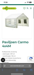Partytent / tuinpaviljoen 4x4M - goede staat, Ophalen, Zo goed als nieuw, 4 tot 6 meter, Paviljoen