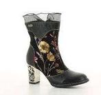 Laura Vita Enkellaarsjes korte laarsjes Nieuw mt 38, Zwart, Lage of Enkellaarzen, Nieuw, Ophalen of Verzenden