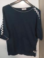 Mooi blauw chirt met wit zigzag detai maat 42 44, Blauw, Maat 42/44 (L), Ophalen of Verzenden, Zo goed als nieuw