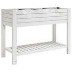 Plantenbak verhoogd 110 cm polypropeen wit, Tuin, Kunststof, 100 cm of meer, .