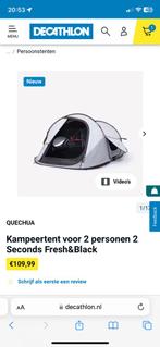 2 persoons black & fresh 2 seconds pop-up tent, Gebruikt, Tot en met 2