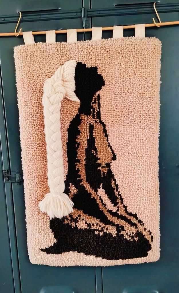 Vintage Wandkleed Don Freedman Beige/Bruin, Huis en Inrichting, Stoffering | Tapijten en Kleden, 50 tot 100 cm, Rechthoekig, Beige