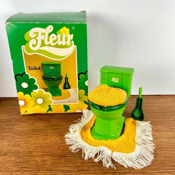 Vintage Fleur toilet, Verzamelen, Retro, Huis en Inrichting, Ophalen of Verzenden