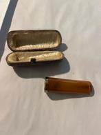 (Gouden) sigaren pijpje met etui, Antiek en Kunst, Ophalen of Verzenden, Goud