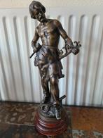 August Moreau, brons beeld antiek en gaaf., Ophalen of Verzenden