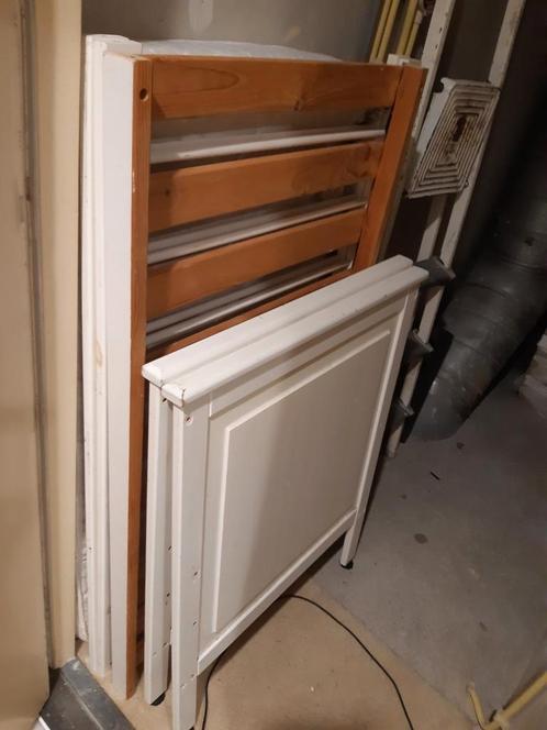 Kinderbedje wit  hout 120x60 in twee standen hoog en laag, Kinderen en Baby's, Babywiegjes en Ledikanten, Gebruikt, Ledikant, Ophalen