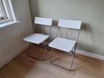 Twee IKEA Klapstoelen, Huis en Inrichting, Stoelen, Kunststof, Gebruikt, Twee, Wit