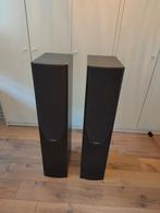 Twee Mission M74 speakers, als nieuw | Zwart, Zo goed als nieuw, 60 tot 120 watt, Front, Rear of Stereo speakers, Ophalen