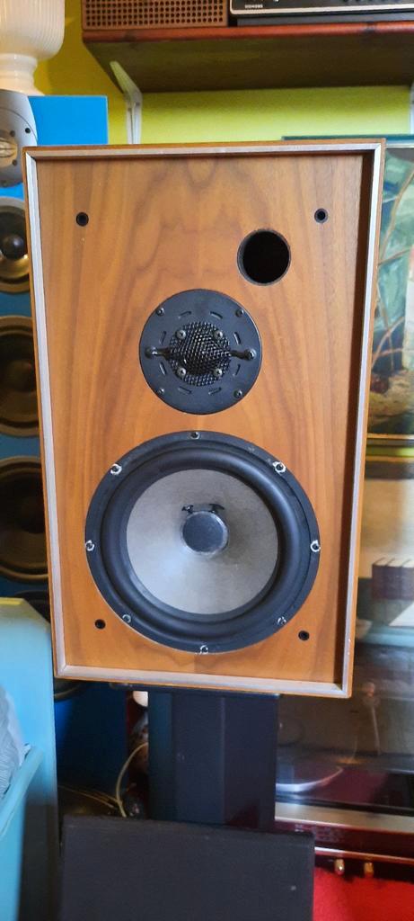 Te koop wellex 2002 vintage luidsprekers  seas drivers 🟢, Audio, Tv en Foto, Luidsprekers, Front, Rear of Stereo speakers, 120 watt of meer