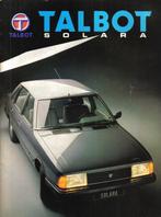 Folder Talbot Solara 1982, Boeken, Auto's | Folders en Tijdschriften, Ophalen of Verzenden, Gelezen, Overige merken