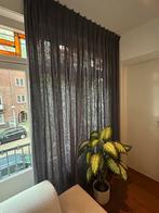 NEW 4x linnen Loes middengrijs gordijnen, Huis en Inrichting, Ophalen, 200 cm of meer, Nieuw, 200 cm of meer